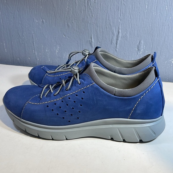 Women’s 9 M Samuel Hubbard Waxed Nubuck Sneakers “Flight” Blue - Picture 2 of 9